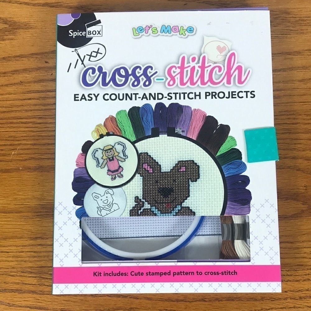 Cross-stitch Easy Beginner Dog Kit project NIB